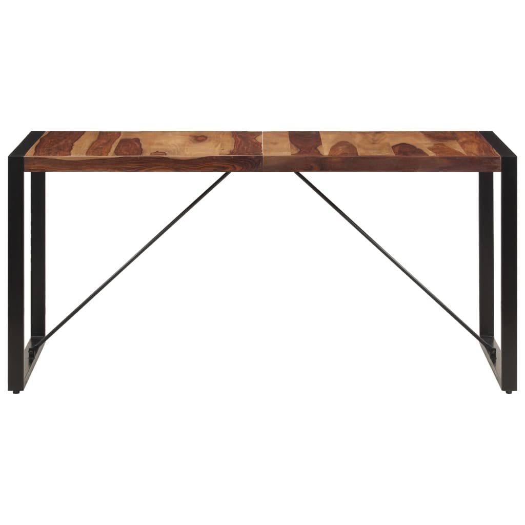 Square Dining Table, 63"x31.5"x29.5" Solid Sheesham Wood O4414