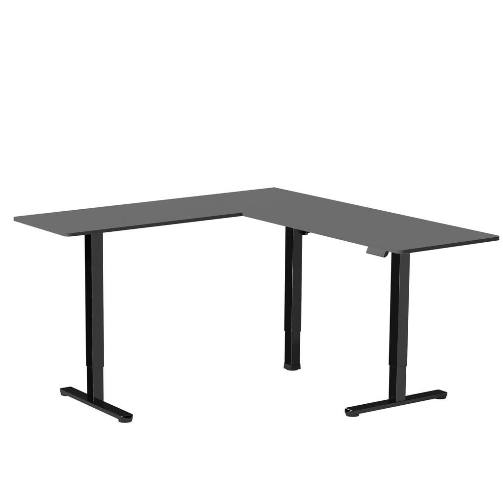 Black 75 x 63 in Corner Standing Desk K3363