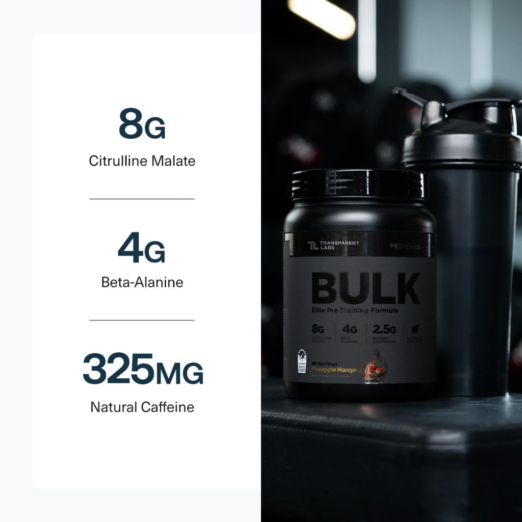 Sugar Free Pre Workout with Beta Alanine, Citrulline Malate & Caffeine, 30 Servings Z709443