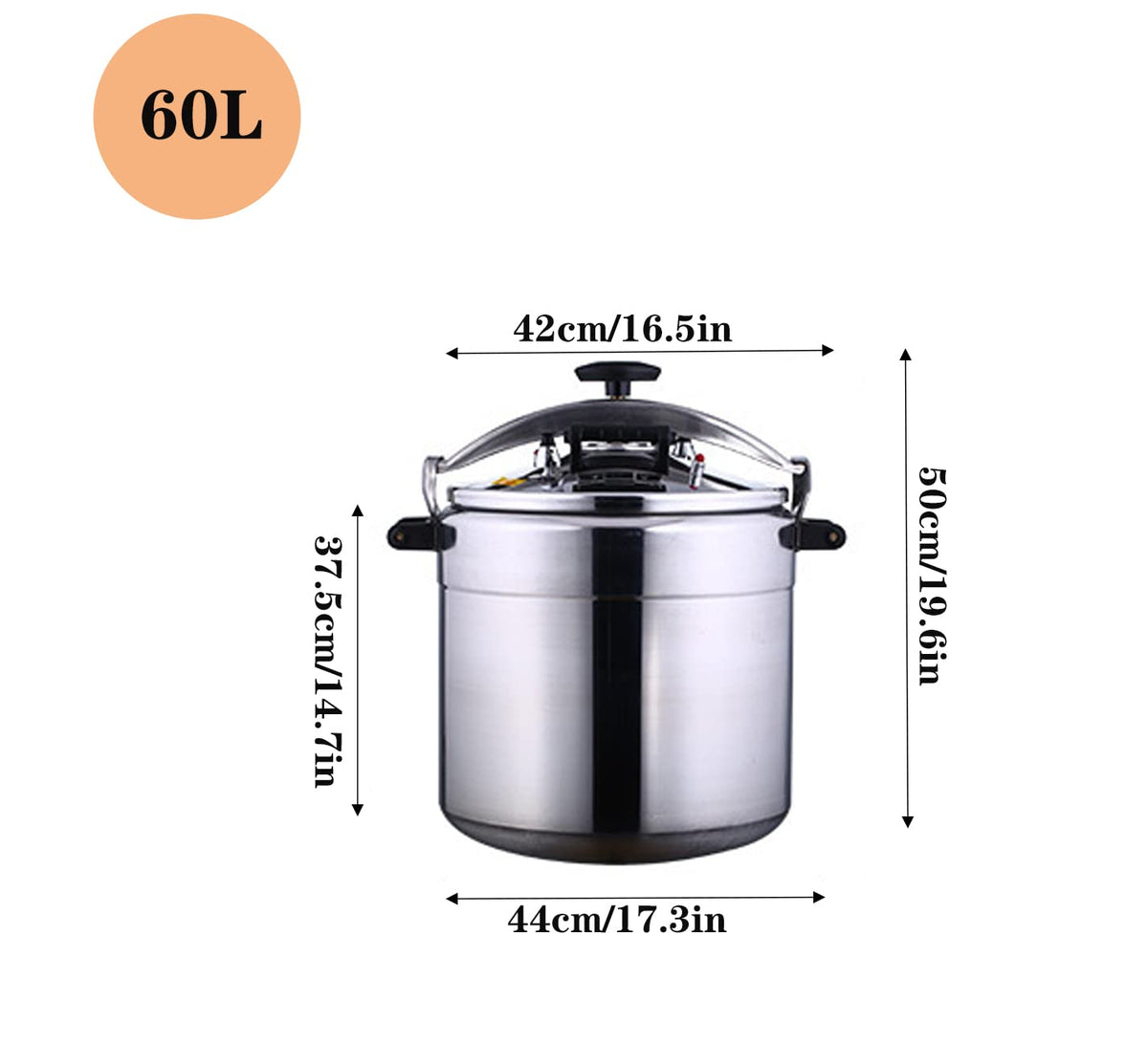 60 Quart Aluminum Commercial Pressure Canner F1882