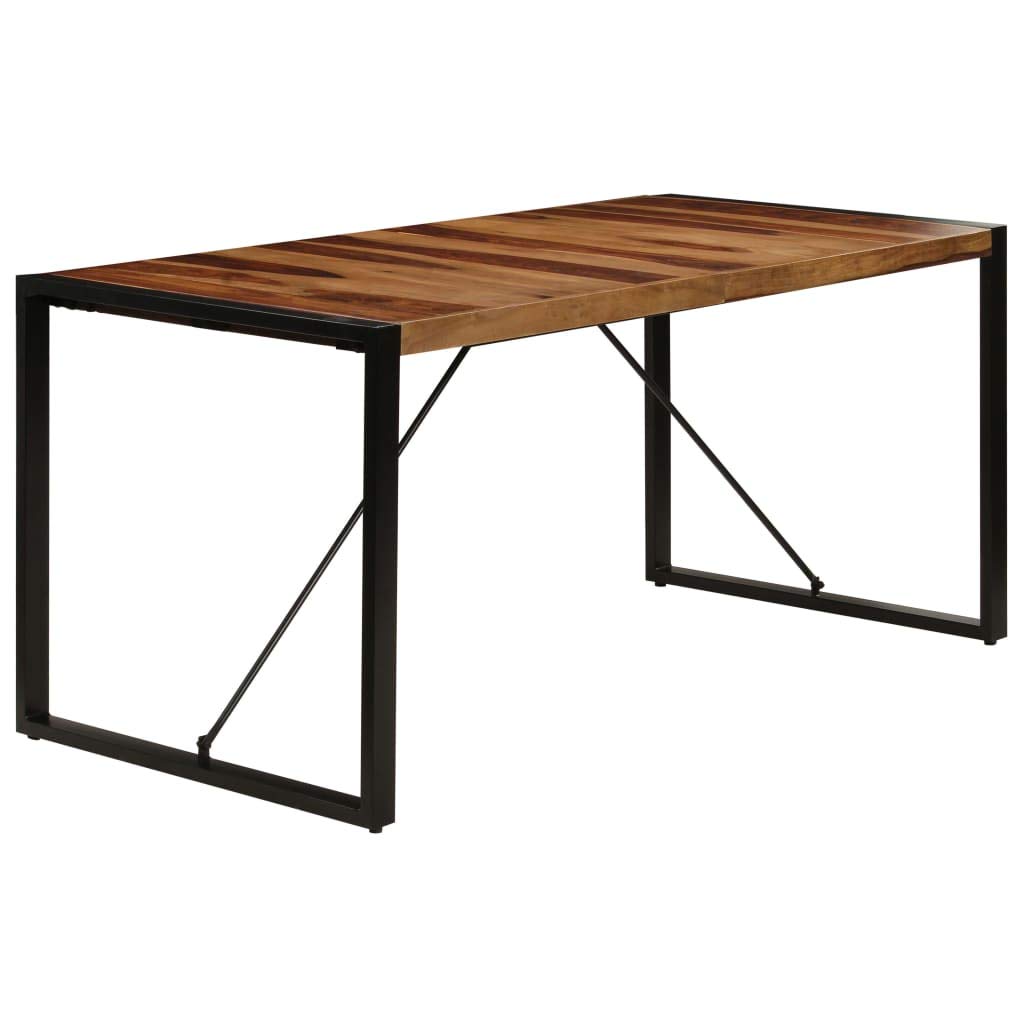 Square Dining Table, 63"x31.5"x29.5" Solid Sheesham Wood O4414