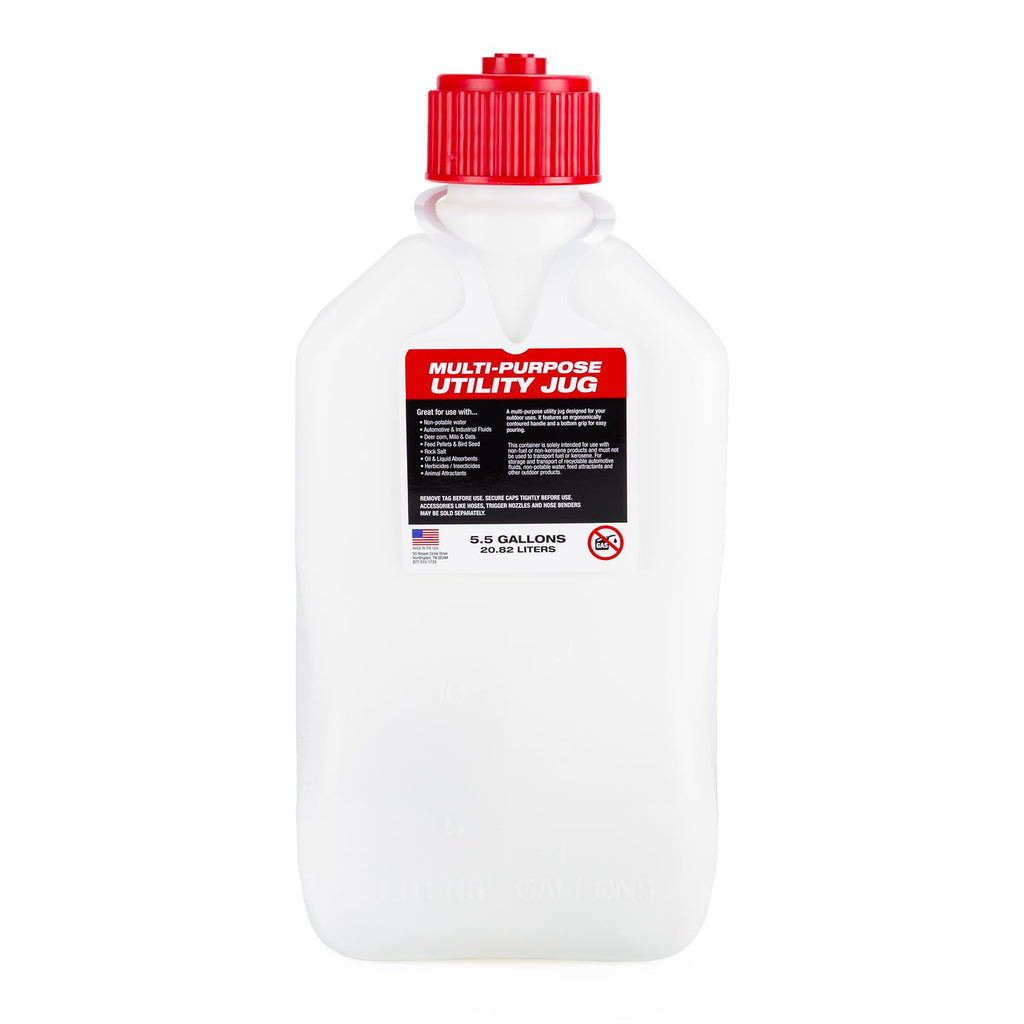 5.5 Gal. Square Motorsport Jug with Filler Hose Z60316