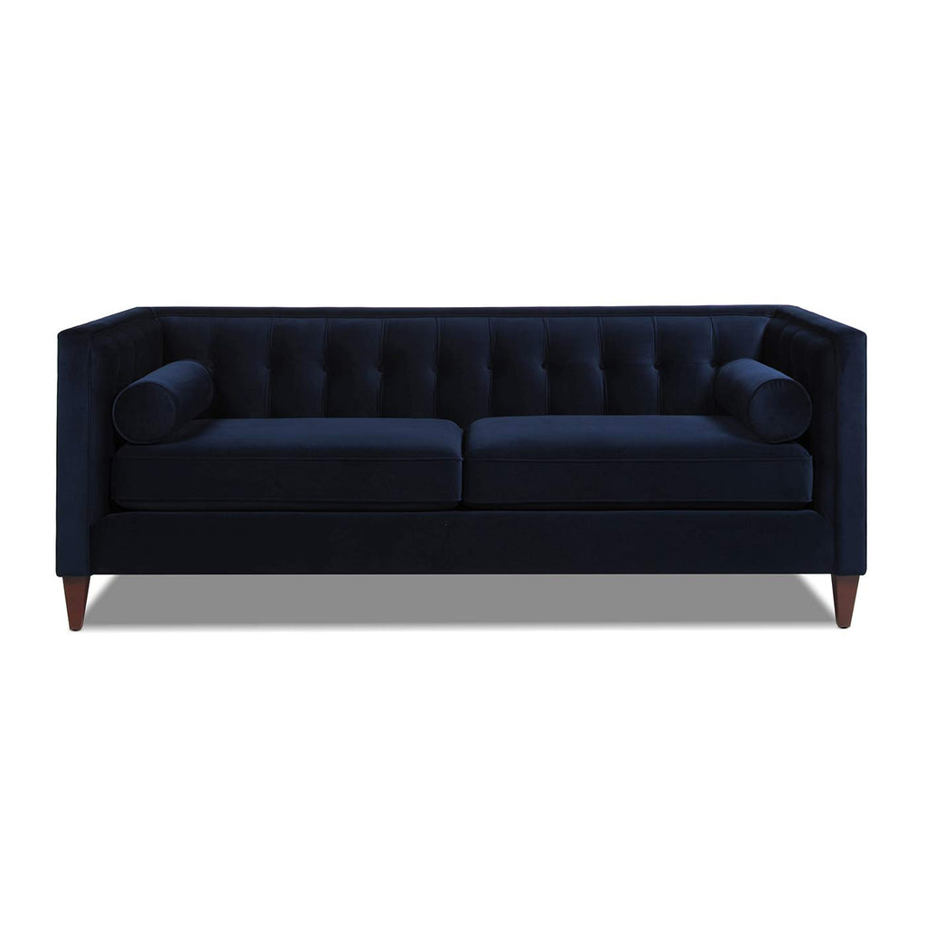 Dark Navy Blue Performance Velvet Tufted Sofa R20030