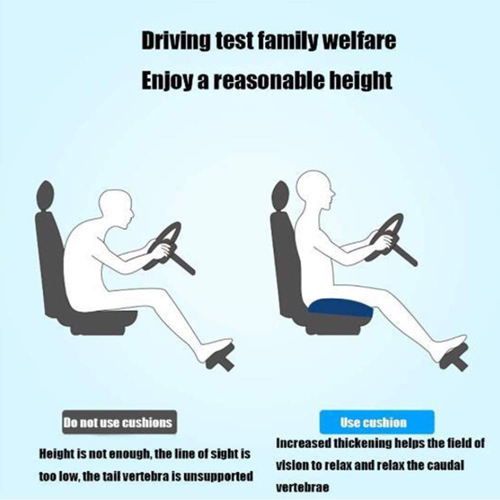 Black Breathable Mesh Car Booster Seat Cushion O1539