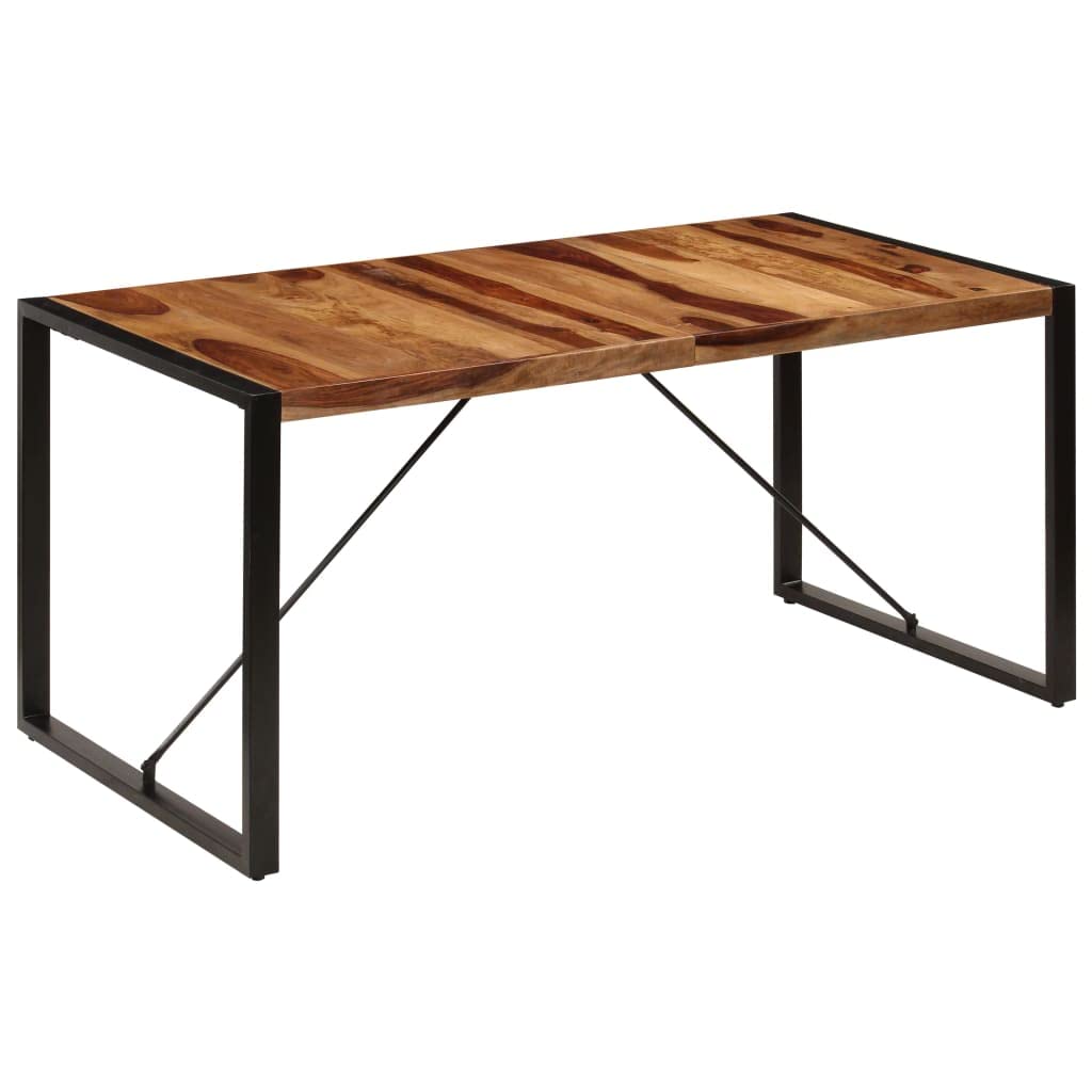 Square Dining Table, 63"x31.5"x29.5" Solid Sheesham Wood O4414