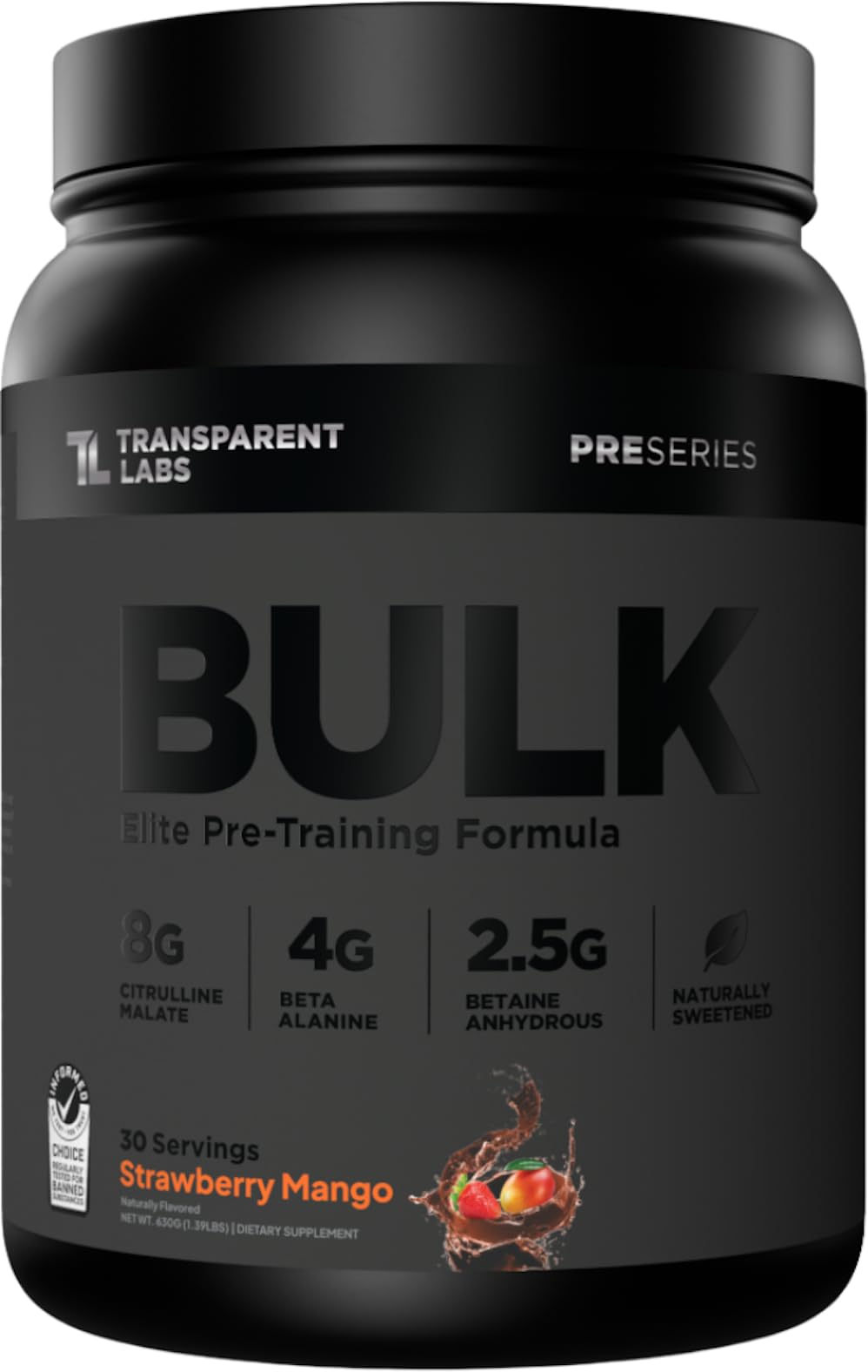 Sugar Free Pre Workout with Beta Alanine, Citrulline Malate & Caffeine, 30 Servings Z709443