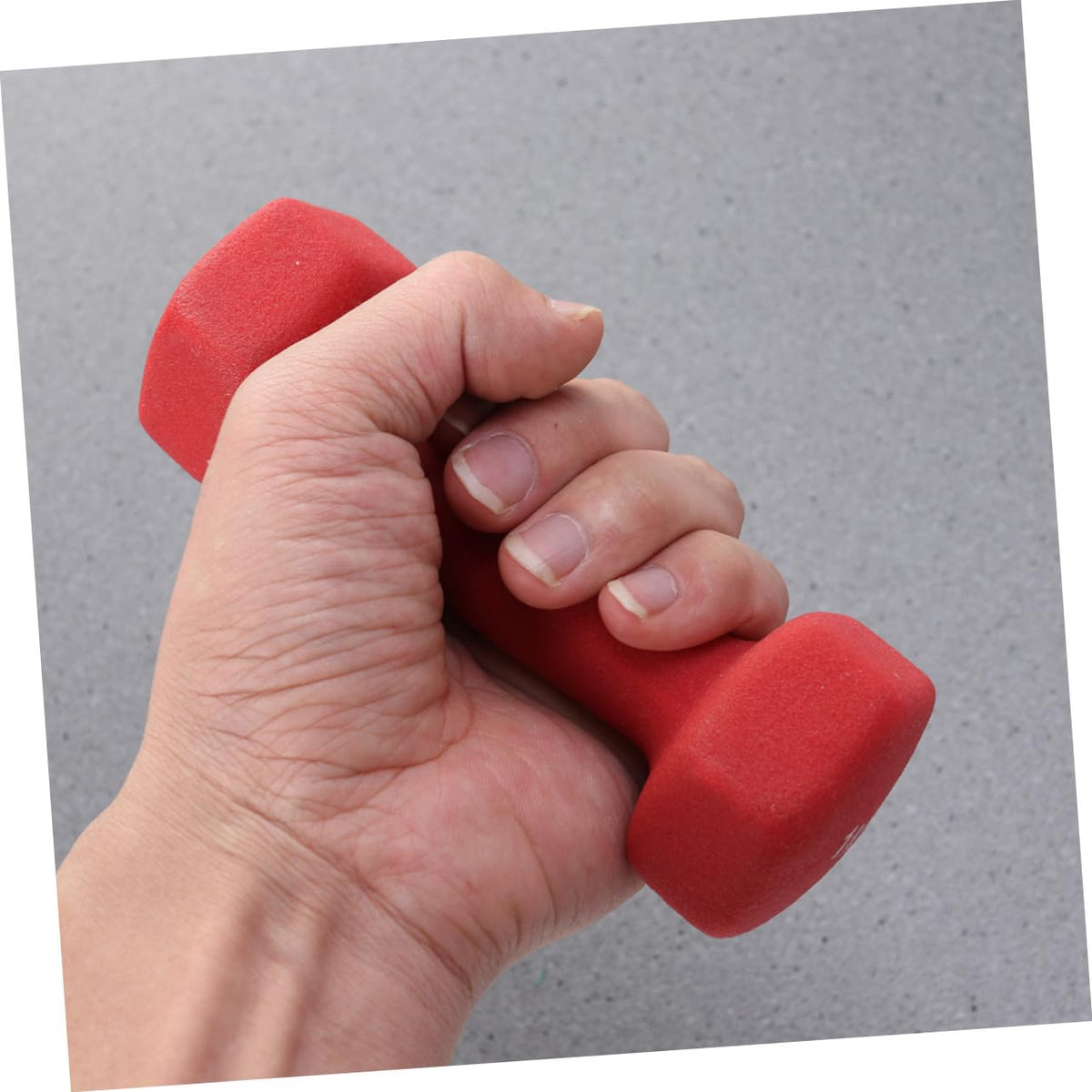 Ergonomic Hexagonal Neoprene Coated Dumbbells Red W75859