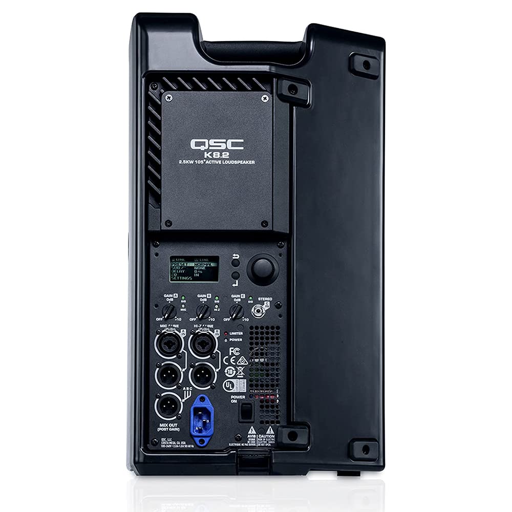 8" 2000W Powered Portable PA Speaker with Speaker Stand and XLR Cable R7184