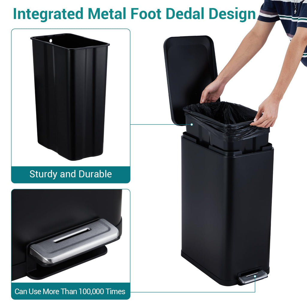 13.2 gal Stainless Steel Trash Can I11348