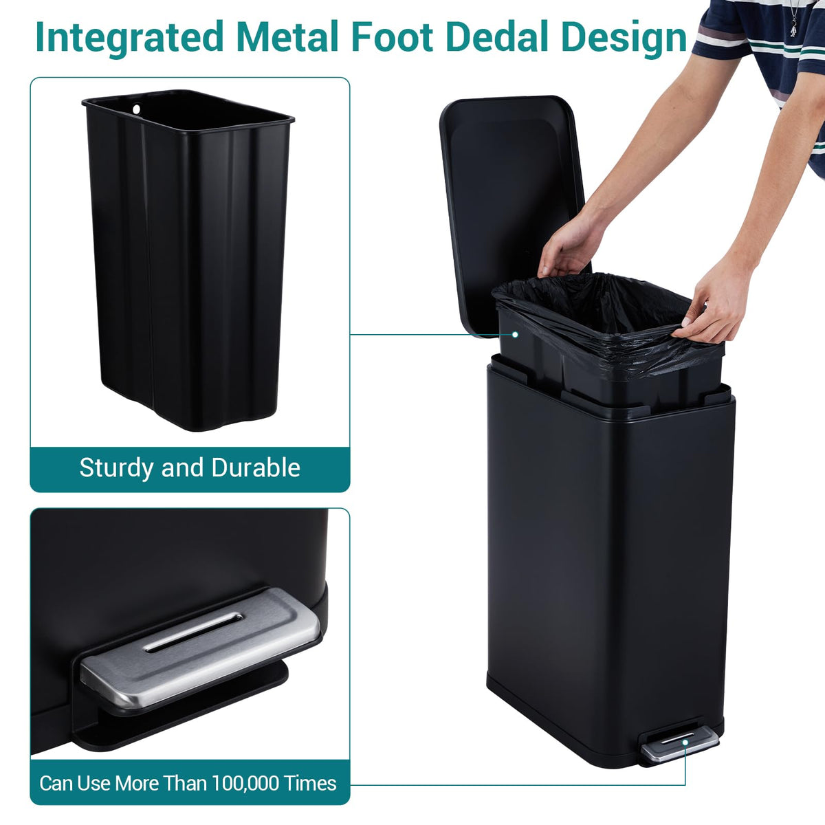 13.2 gal Stainless Steel Trash Can I11348
