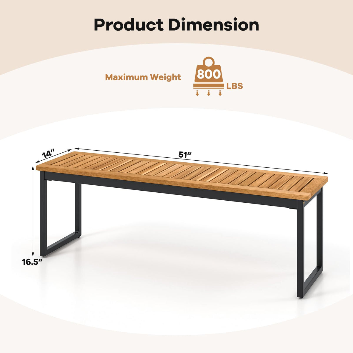 Patio Dining Bench X751