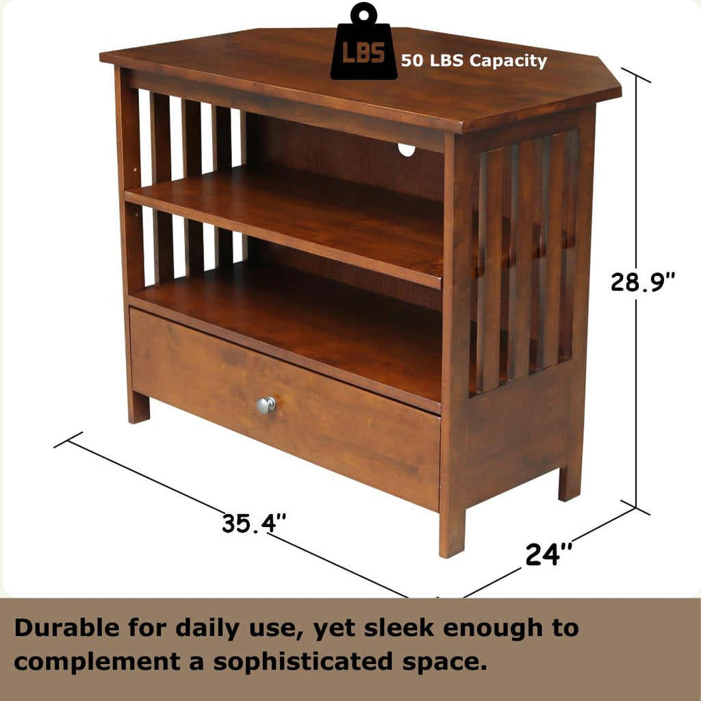 Solid Wood Corner TV Stand X98896