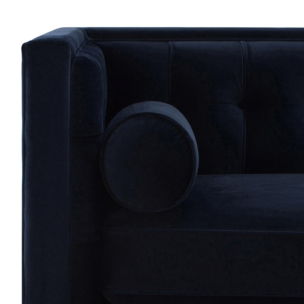 Dark Navy Blue Performance Velvet Tufted Sofa R20030