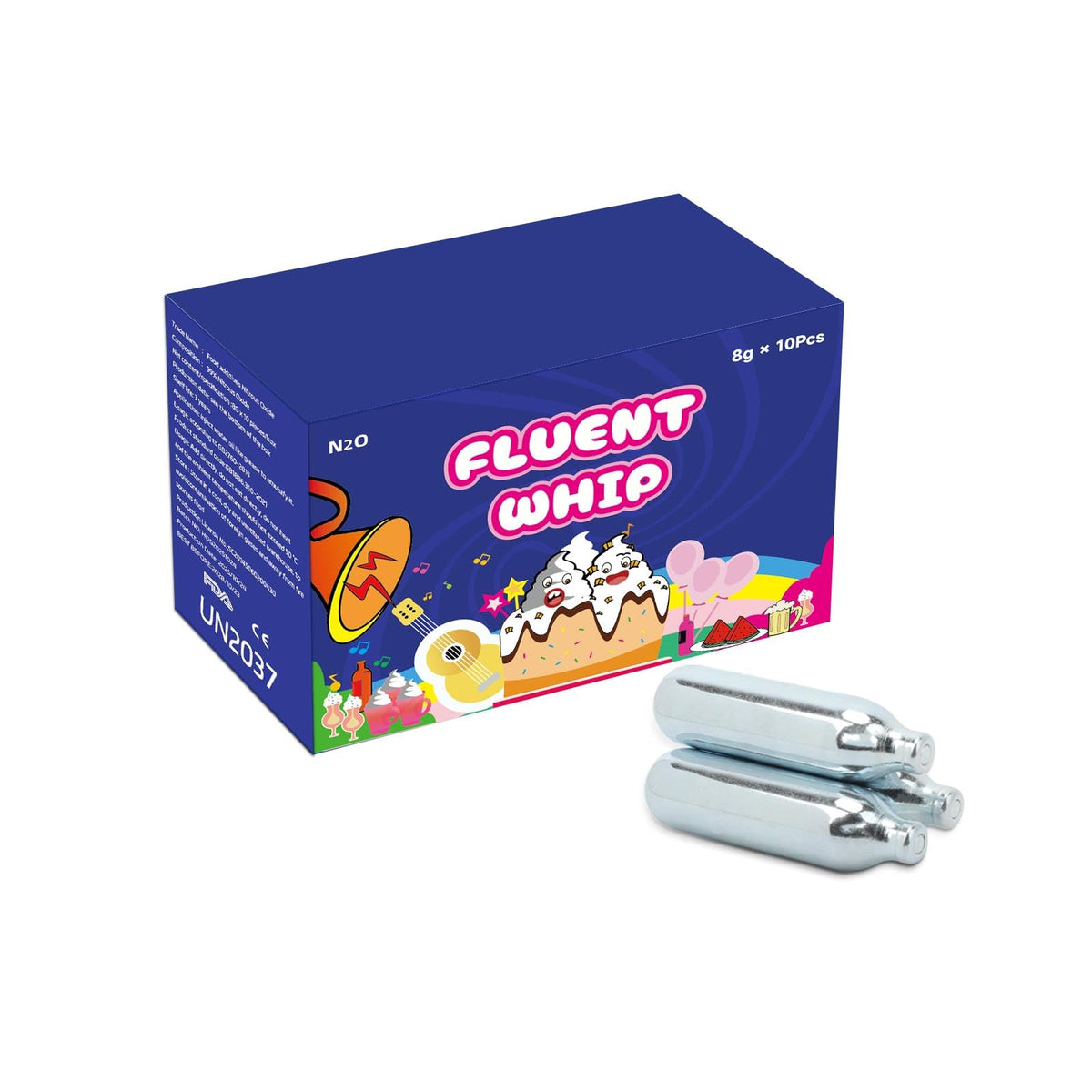 8g Food Grade N2O Cream Chargers 10 Pack X618291