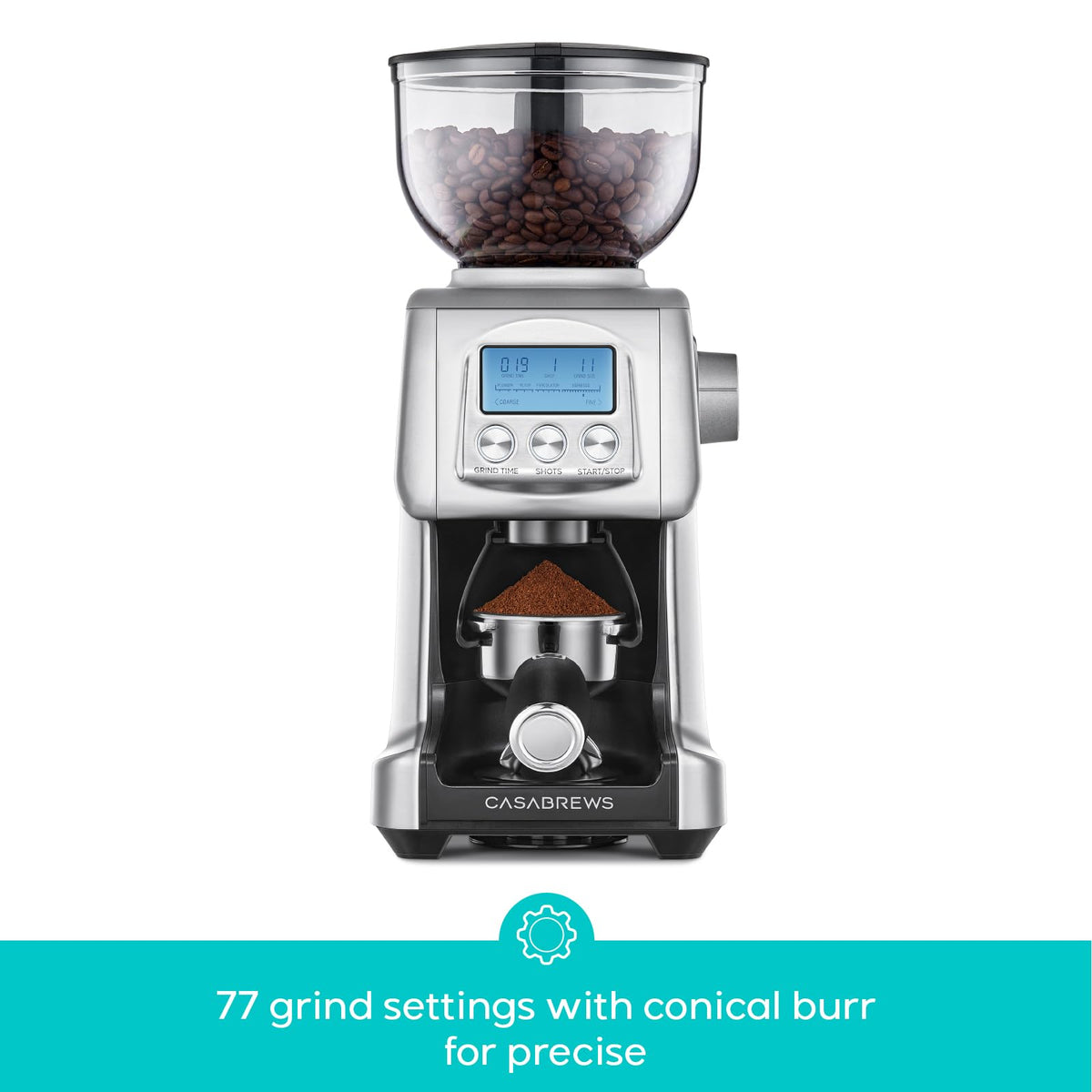Electric Conical Burr Coffee Grinder with LCD Display X87924