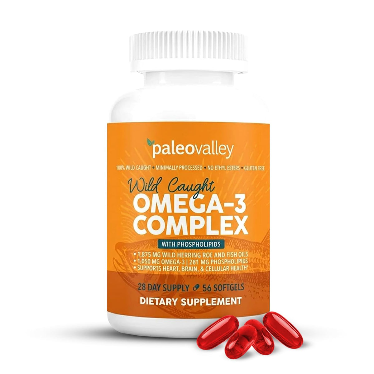Wild Caught Omega-3 Fish Oil 750mg DHA 187mg EPA V7053