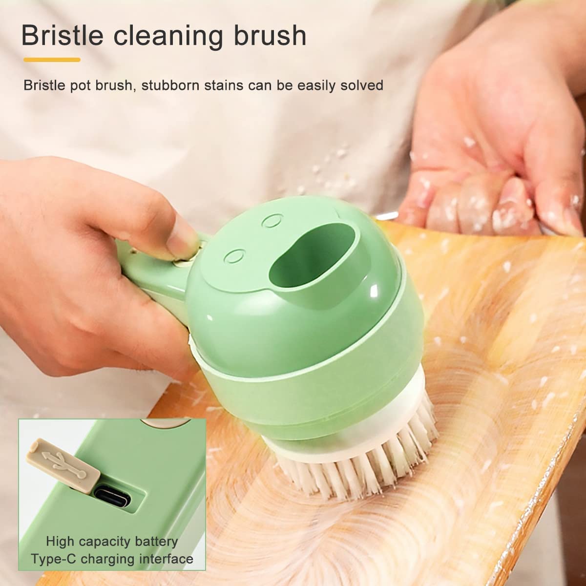 4 in 1 Handheld Electric Vegetable Cutter Set USB Rechargeable F593
