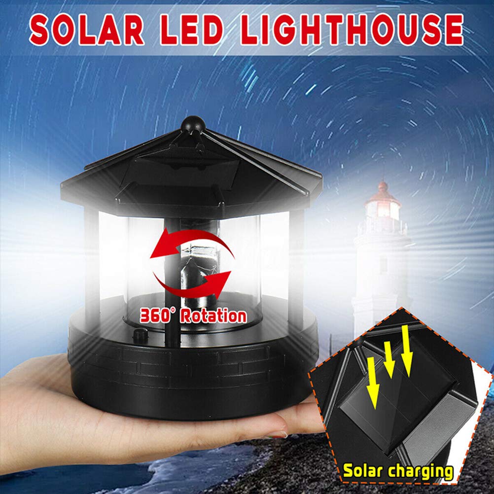Solar Powered LED Lighthouse Outdoor Lamp T866