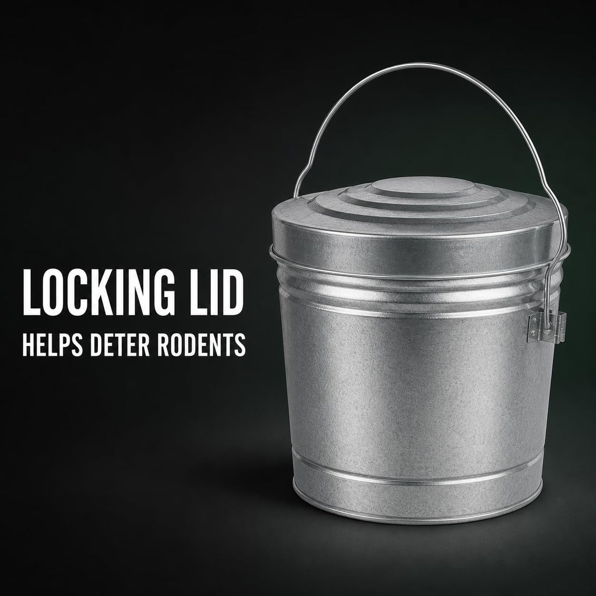 6 Gal Galvanized Steel Storage Can R1963