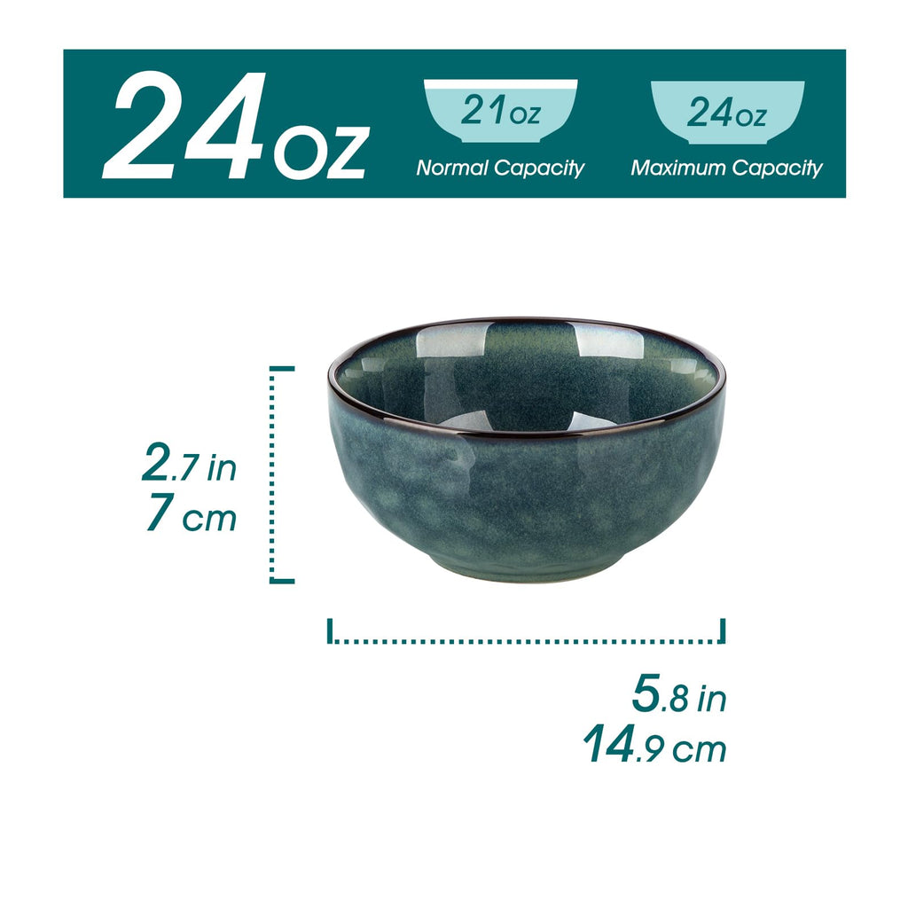Ceramic Green Bowls Set of 4 B550916