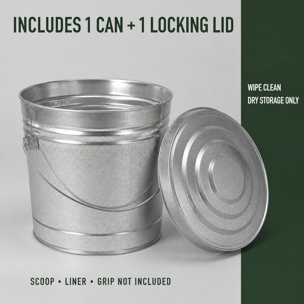 6 Gal Galvanized Steel Storage Can R1963