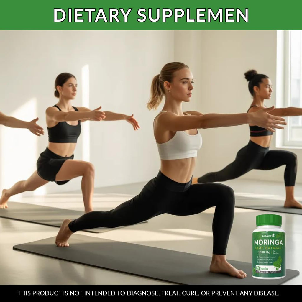 Moringa Capsules Organic 1000MG 60 Count Pack-2 U79944