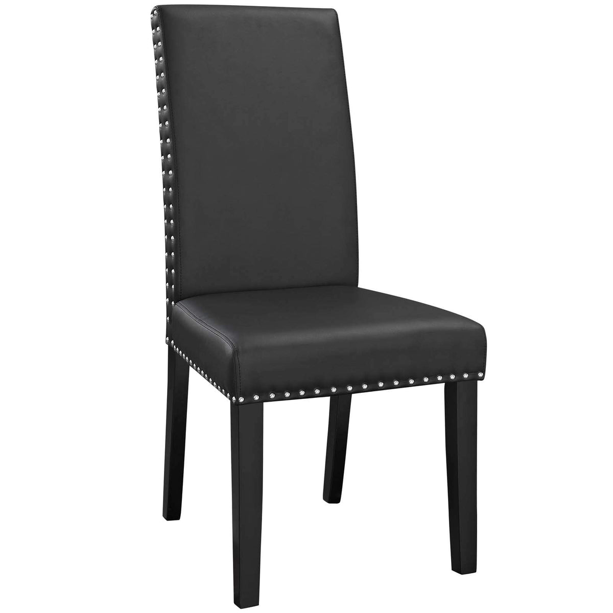 Black Faux Leather Dining Chairs S853374