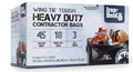 45 Gallon 18 Bags Black Heavy Duty Trash Bags Z9732