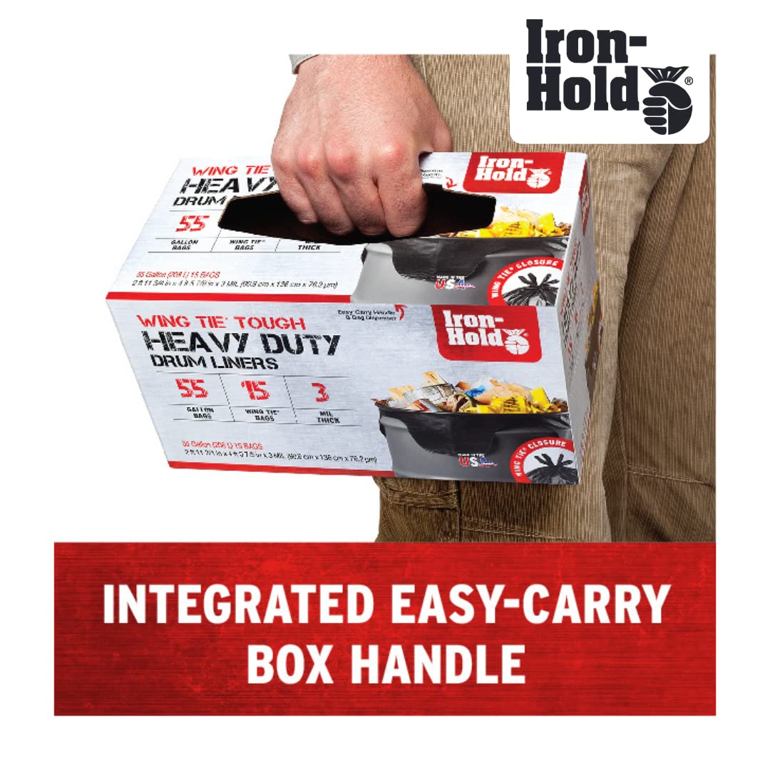 45 Gallon 18 Bags Black Heavy Duty Trash Bags Z9732