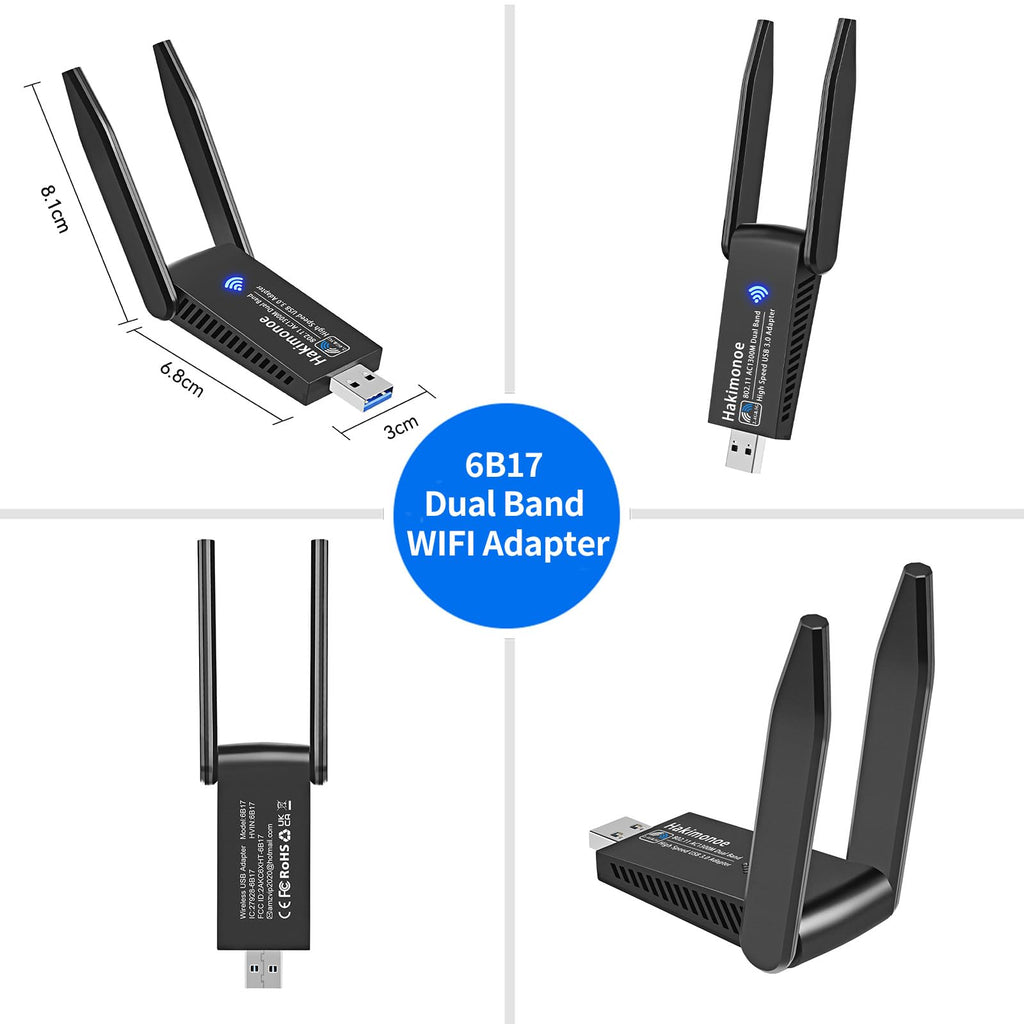 USB 3.0 AC1300Mbps Dual Band WiFi Adapter G8509