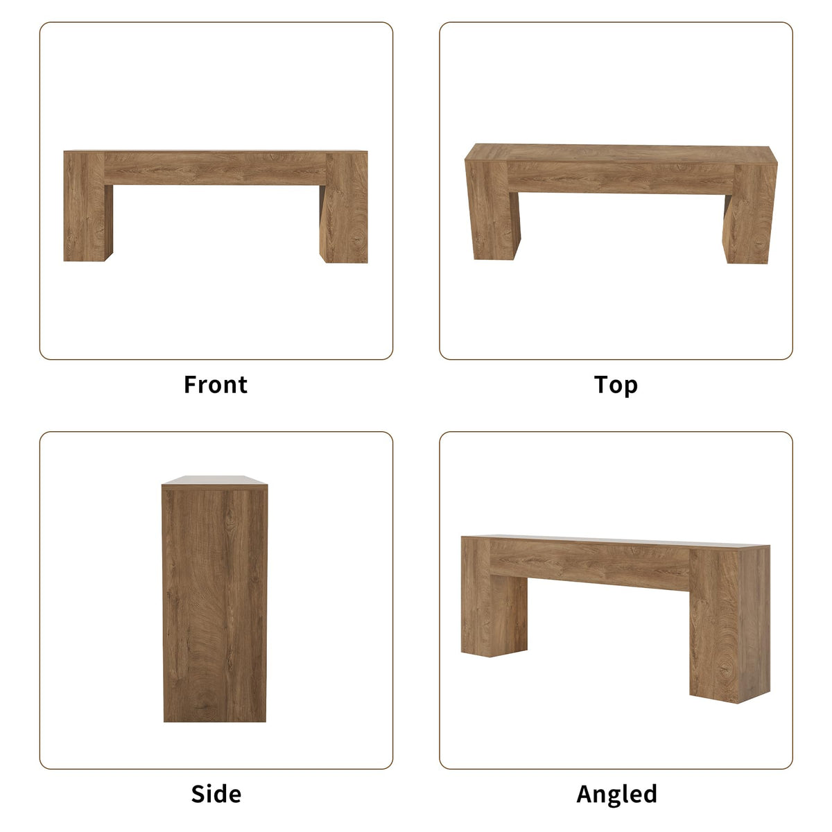 86-Inch Natural Oak Brown Console Table K422673