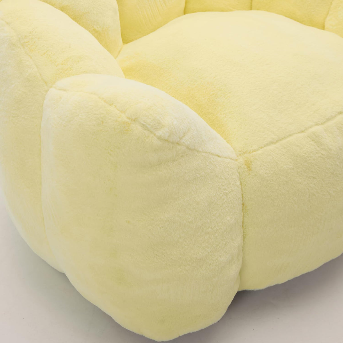 Faux Fur Bean Bag Sofa with Memory Foam C813881
