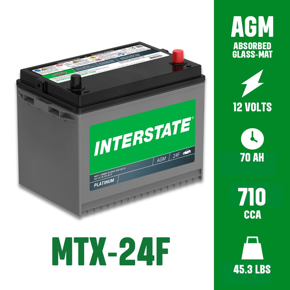 12V 70Ah 710CCA Group 24F AGM Car Battery D3279