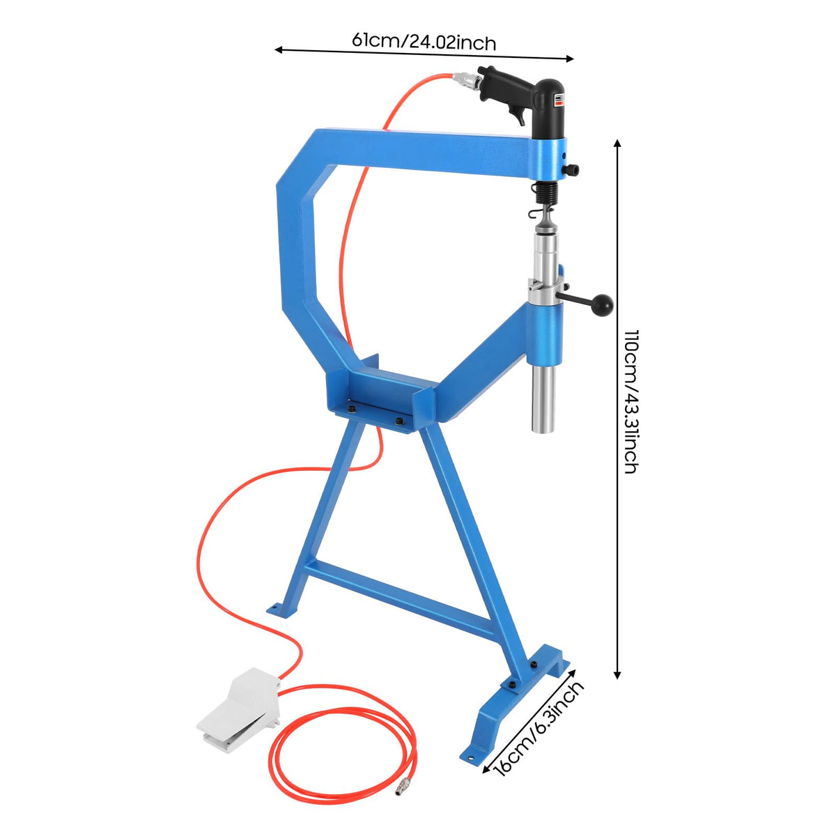 50-100 PSI Pneumatic Planishing Hammer with Foot Pedal Stand R58517