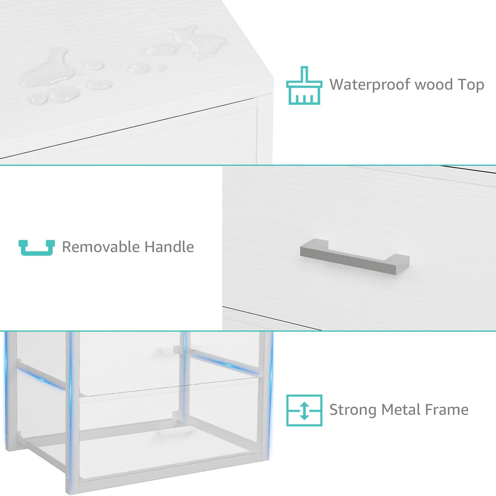 White 3 Drawer Dresser X654804