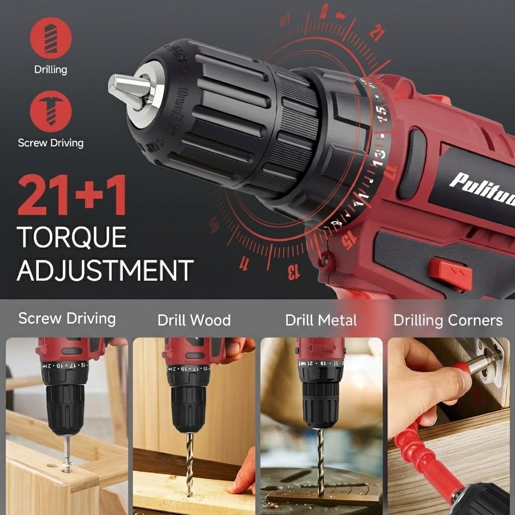 Cordless Drill Set 20V with Battery And Charger 59pcs Bits Kit U822676