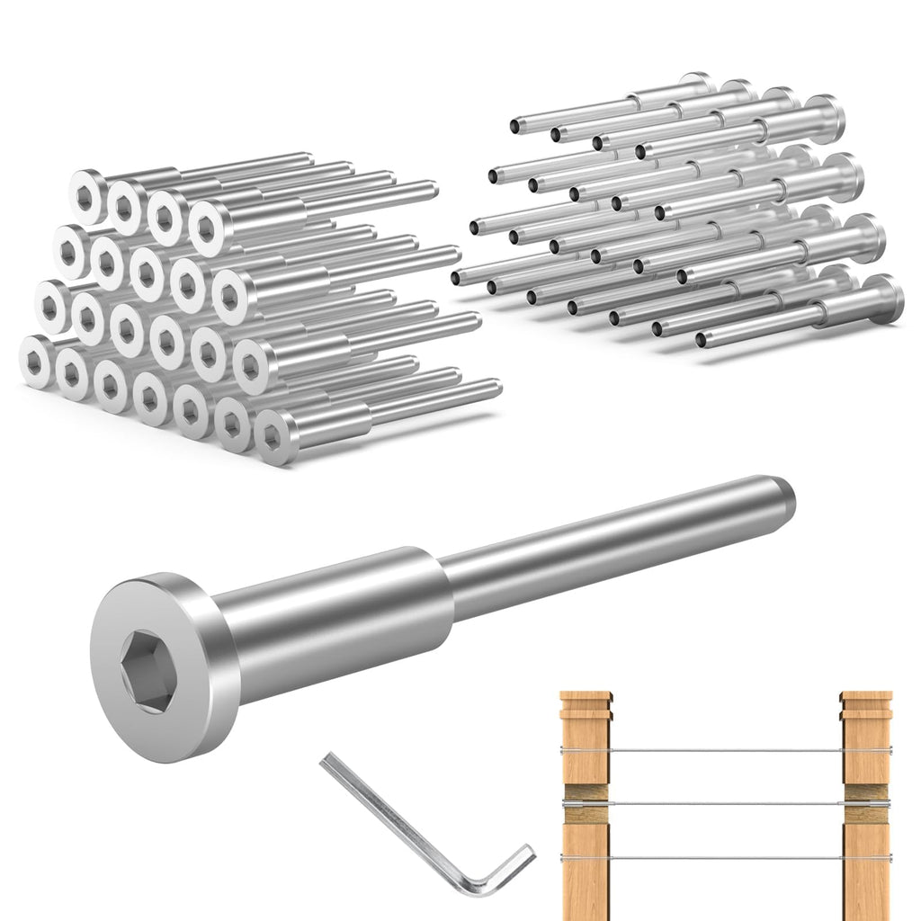 60 Pack T316 Stainless Steel 1/8" Cable Railing Kit Z5425