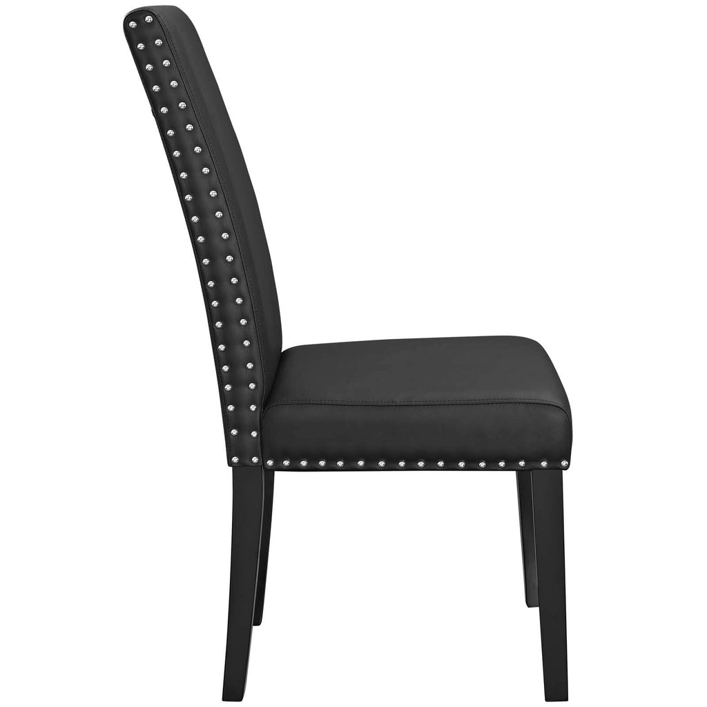 Black Faux Leather Dining Chairs S853374