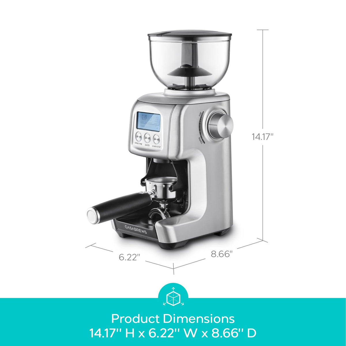 Electric Conical Burr Coffee Grinder with LCD Display X87924