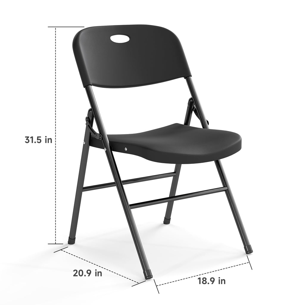 10 Pack Black Heavy Duty Folding Chair N287443