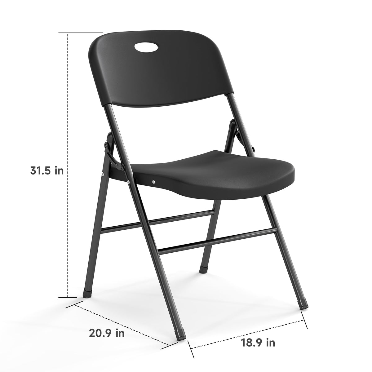 10 Pack Black Heavy Duty Folding Chair N287443