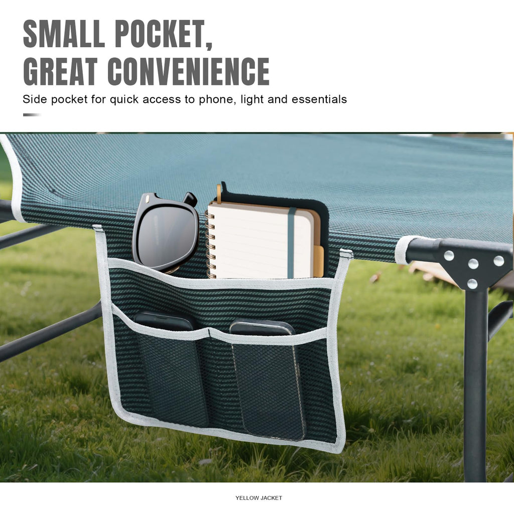 Folding Camping Cot with Mattress and Pillow Y74403