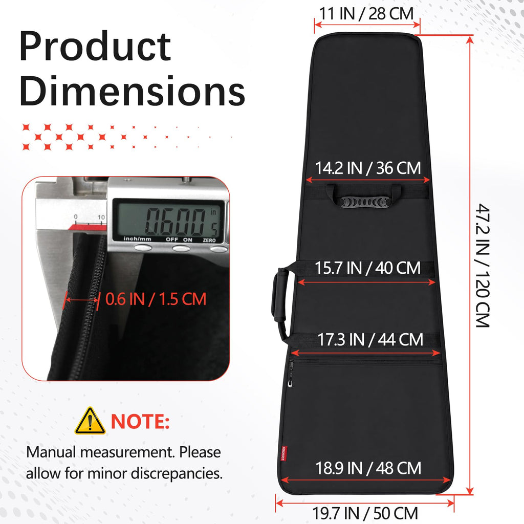 Electric Guitar Gig Bag Padded Water-Resistant Z653