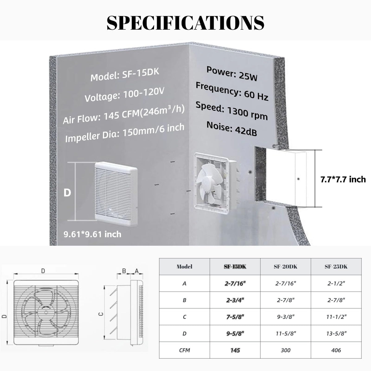 6" Reversible Window Exhaust Fan M47135