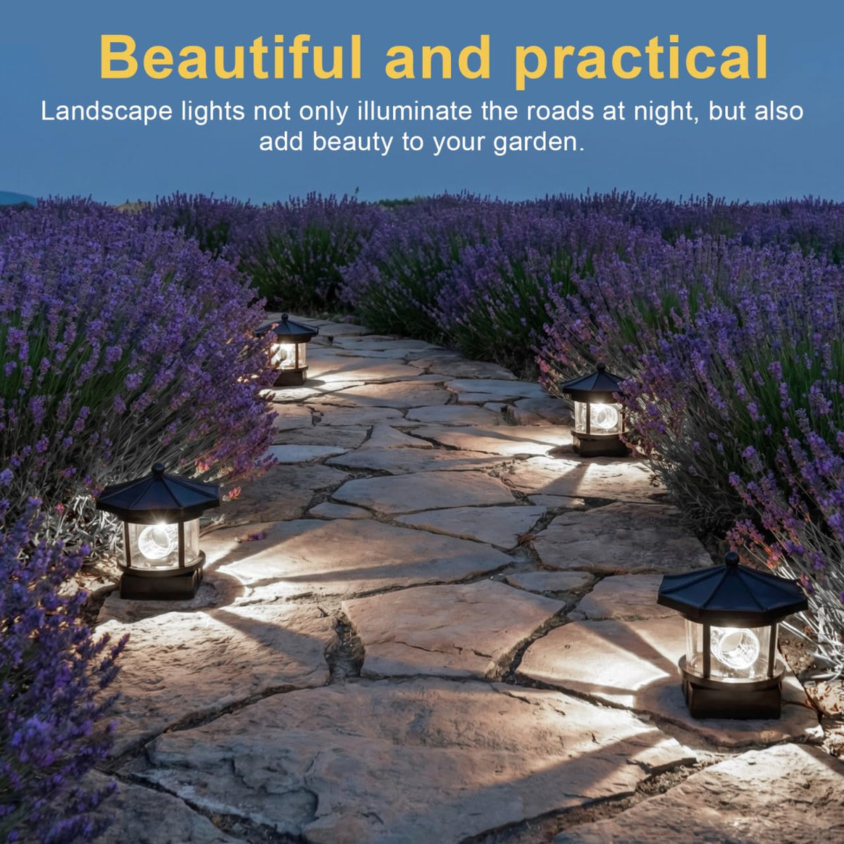 Solar LED Lighthouse Waterproof Garden Lights E59906