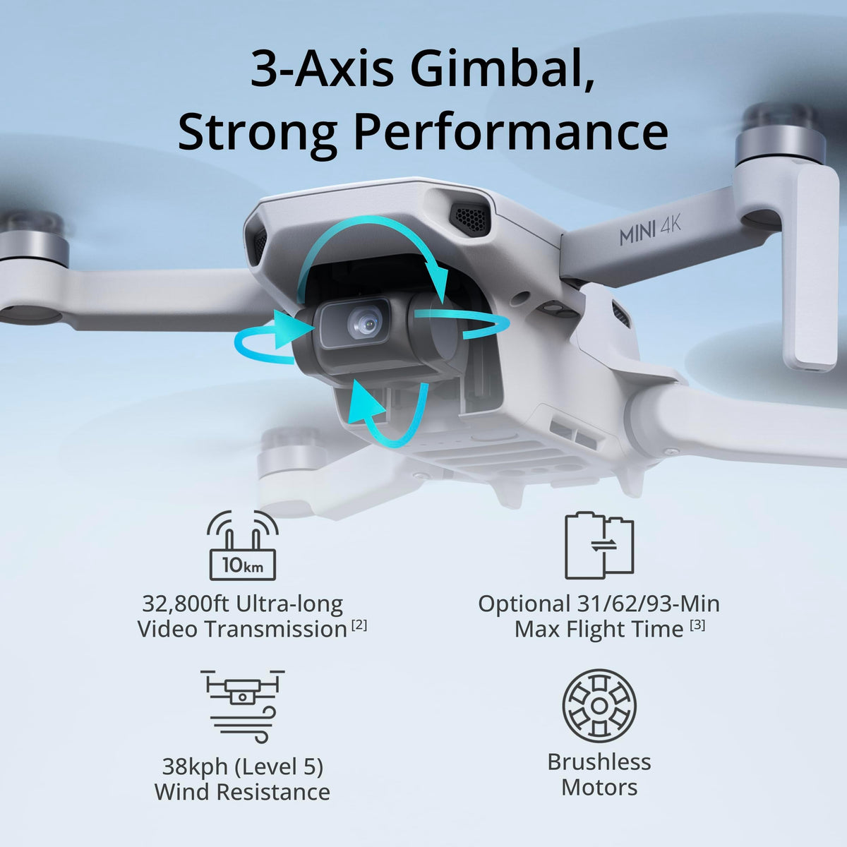 4K UHD Camera Drone with 3-Axis Gimbal Stabilization, Under 249 g P469