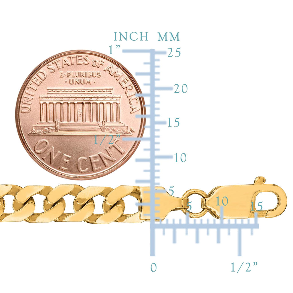 14k Yellow Gold Cuban Link Chain Necklace 5.8mm H827
