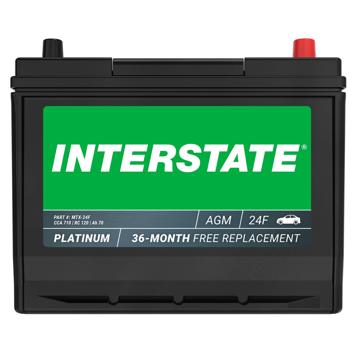 12V 70Ah 710CCA Group 24F AGM Car Battery D3279