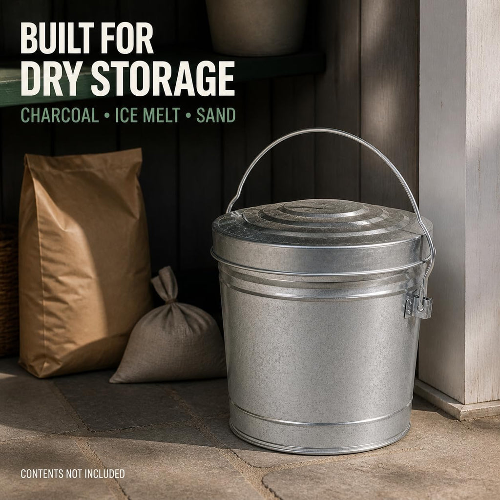 6 Gal Galvanized Steel Storage Can R1963