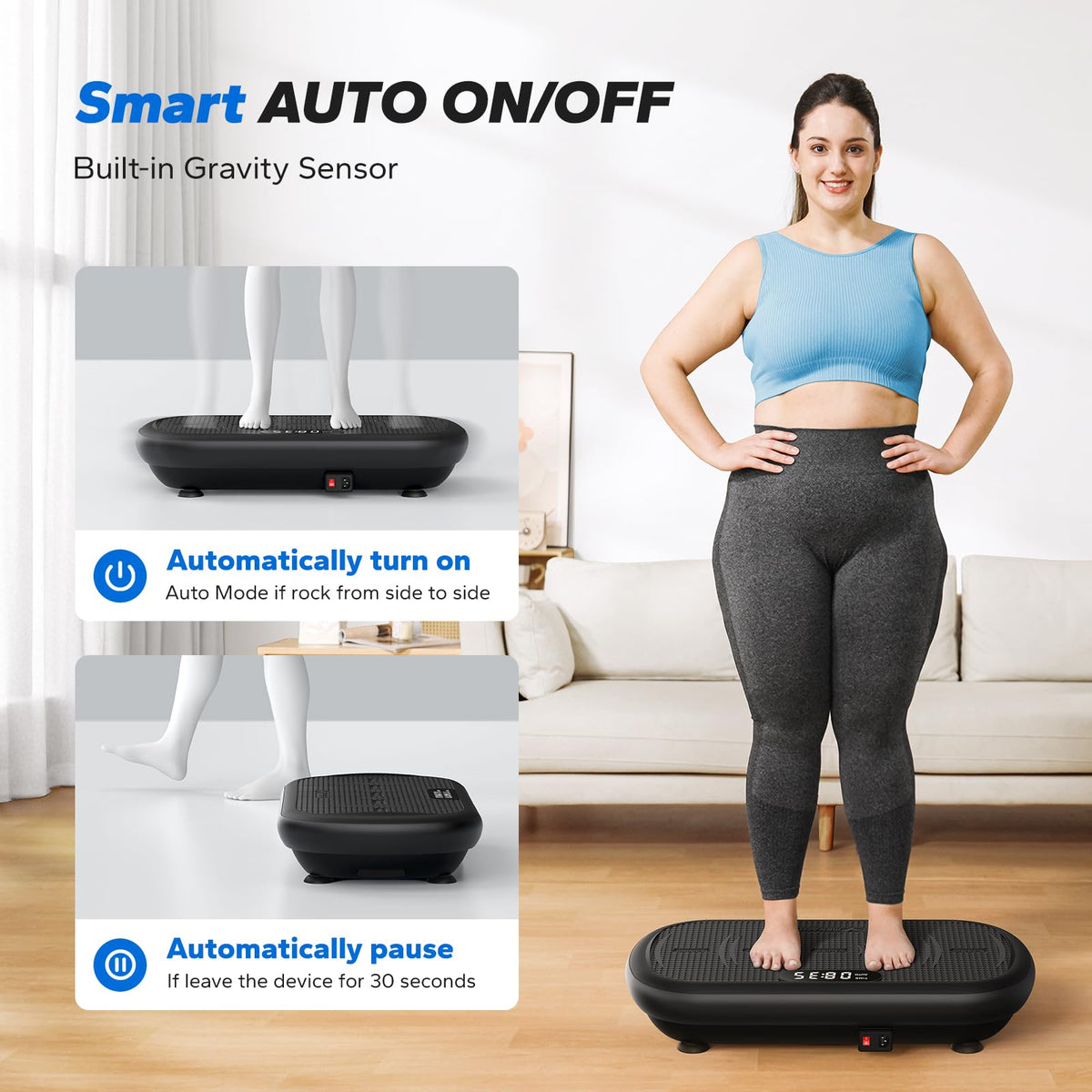 Vibration Plate Exercise Machine with 440lbs Capacity F35233